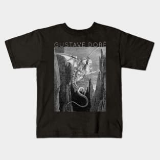 Gustave Doré - The Flight of Geryon - Virgil and Dante Kids T-Shirt